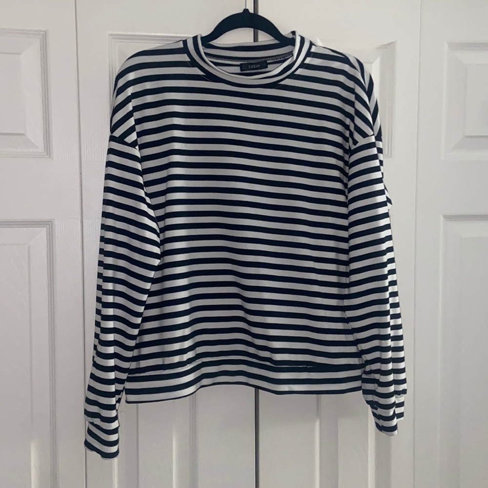 Shein black and white sweater